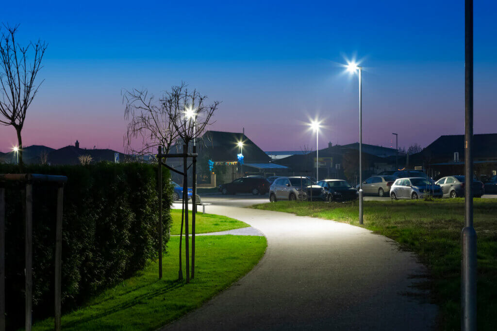 L'éclairage LED de parcs et jardins publics